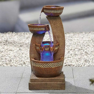 Easy Fountain Azure Columns Water Feature with LED Lights image 0