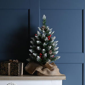 Festive Pre-Lit Berry &amp; Cone Table Tree image 2
