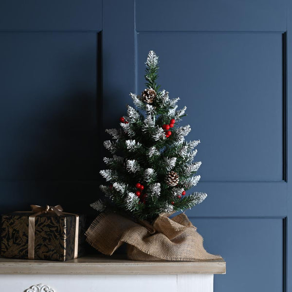 Festive Pre-Lit Berry &amp; Cone Table Tree image 2