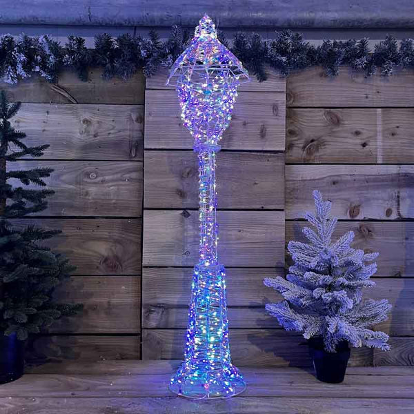 Festive Lit Rainbow Twist Lamp Post image 1