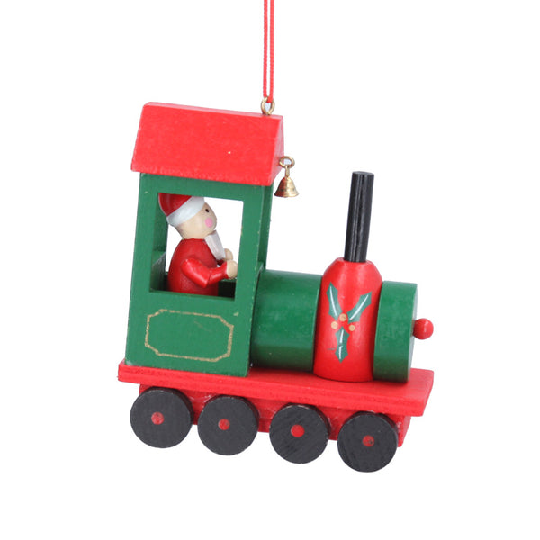 Gisela Graham Wooden Train with Santa image 0