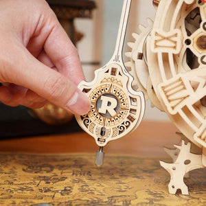 Robotime Owl Clock Mechanical Gears 3D Wooden Puzzle image 2