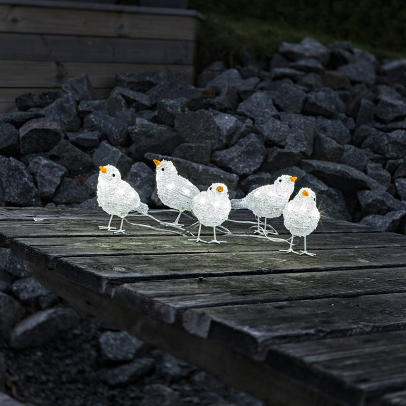 Konstsmide 5 LED Acrylic Baby Birds image 0