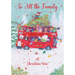 Nigel Quiney Family Festive Fun Bus Christmas Card image 0