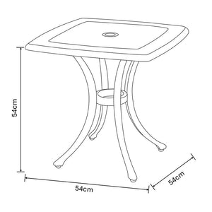 Hartman Amalfi Companion Set in Bronze with Footrests &amp; Square Side Table image 10