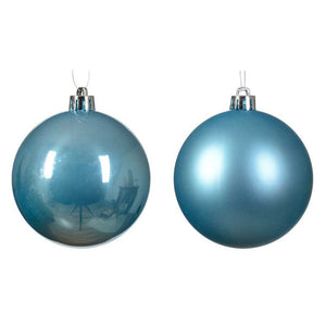 Decoris Shatterproof Baubles in Sugar Blue (Pack of 6) image 1