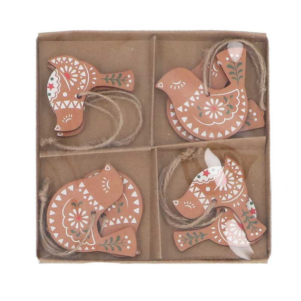Gisela Graham Alpine Wood Birds (Set of 8) image 0