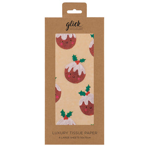 Glick Jolly Puds Kraft Luxury Tissue Paper (Pack of 4) image 0