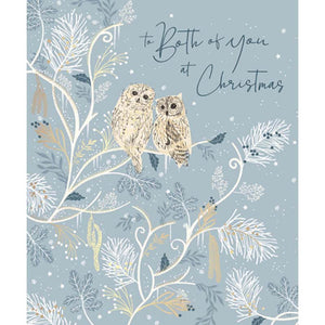 Woodmansterne Both of You Owl Christmas Card image 0