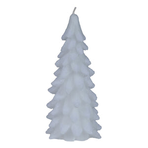 Decoris White Snowy Tree Candle image 0