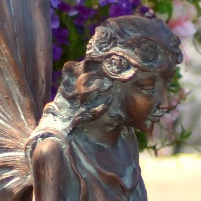 Home & Garden UK Fairy Kneeling Garden Statue image 0