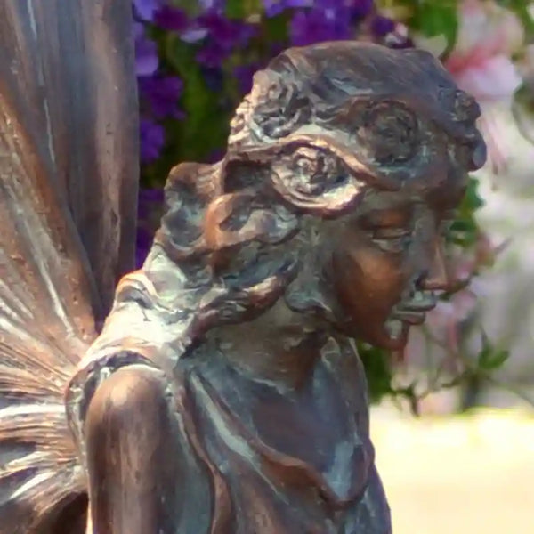 Home & Garden UK Fairy Kneeling Garden Statue image 1