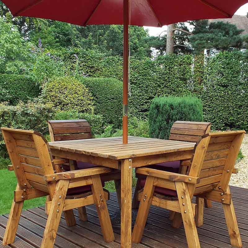 Charles Taylor Four Seat Wooden Dining Set (Table Requires Assembly) image 0