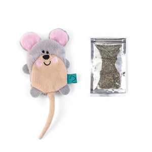 Zoon Nip-it Refillable Catnip Mouse Toy & Sachet image 0