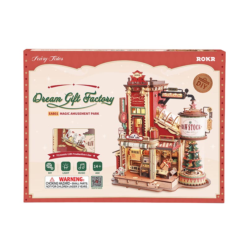 ROKR Dream Gift Factory 3D Puzzle Music Box image 0