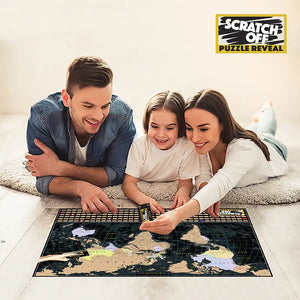 World Map Scratch Off 500 Piece Jigsaw Puzzle image 2