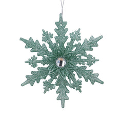 Gisela Graham Pale Green Sparkling Snowflake image 0