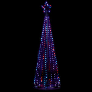 Premier Black MICROBRIGHTS Pyramid Tree - 2.5m, Rainbow image
