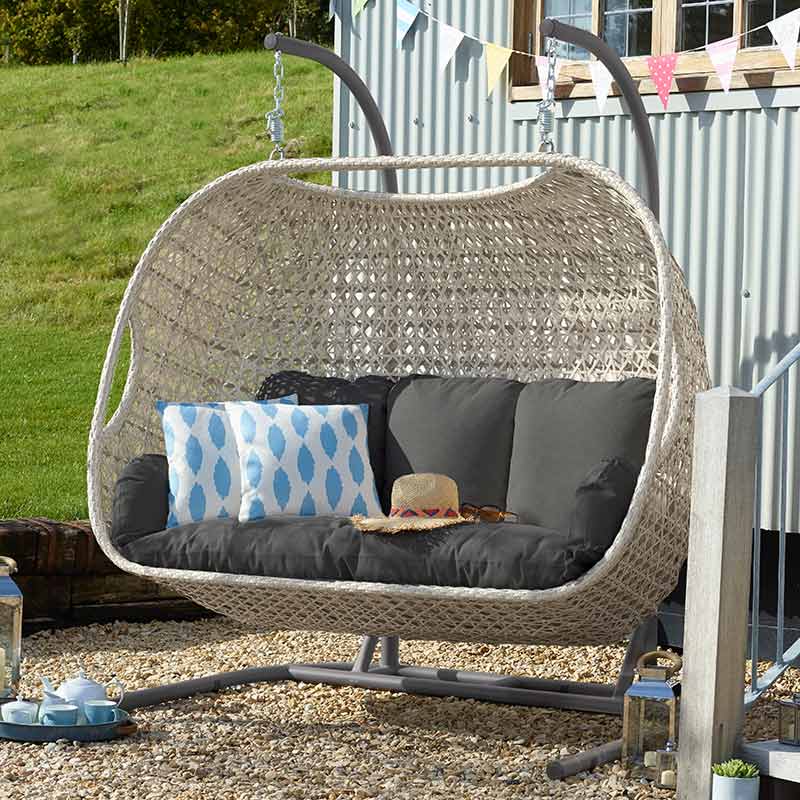 Bramblecrest Monterey Triple Hanging Cocoon in Dove Grey image 0