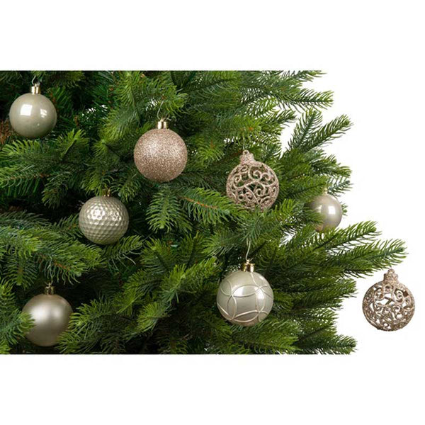 Decoris Shatterproof Baubles in Pearl (Pack of 37) image 1