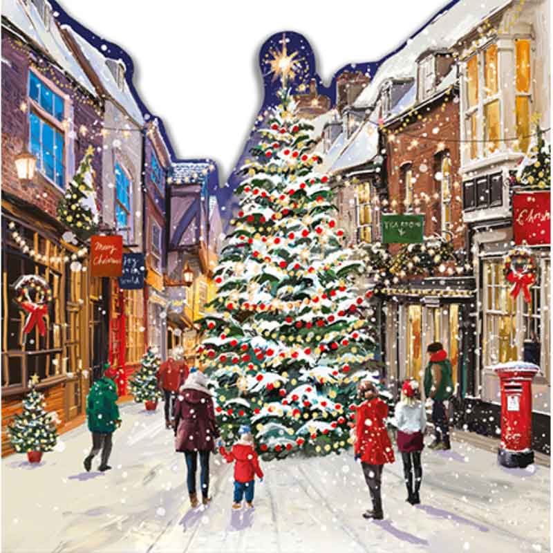 Ling Design Large Premium Die Cut Christmas Cards - Christmas Shopping (Pack of 10) image 0