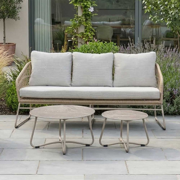 Orchard Life Juniper Garden Lounge Set in Beige with Coffee Table Duo (Seats 5) image 2