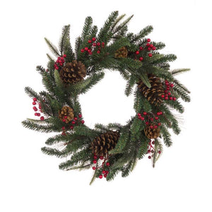 Floralsilk Barholm Berry Pine Wreath image 0