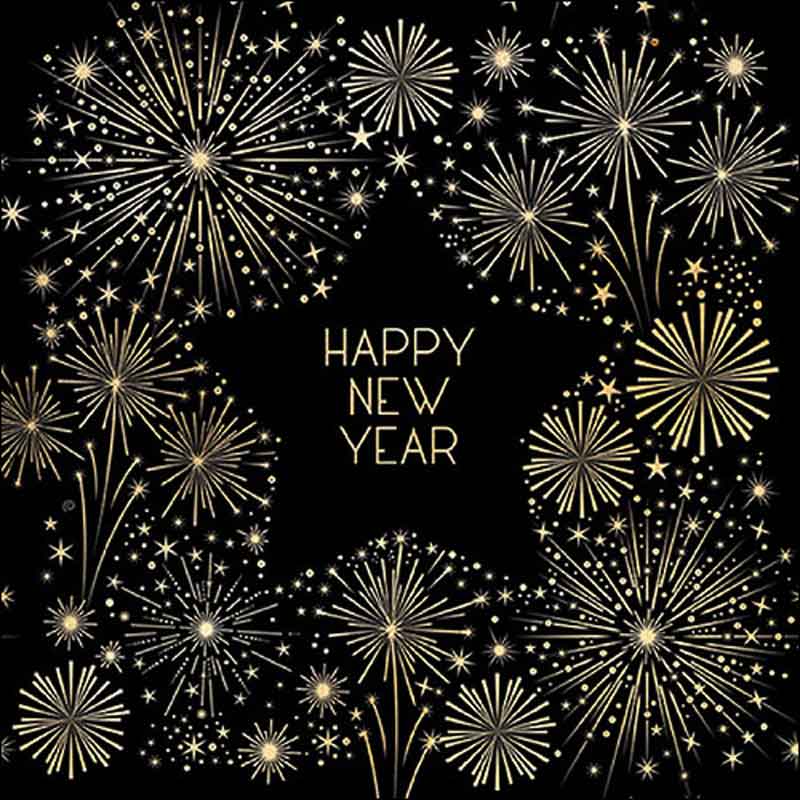 Ambiente Paper Napkins - Golden New Year (Pack of 20) image 0