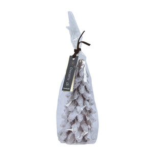 Decoris Light Brown Snowy Tree Candle image 1