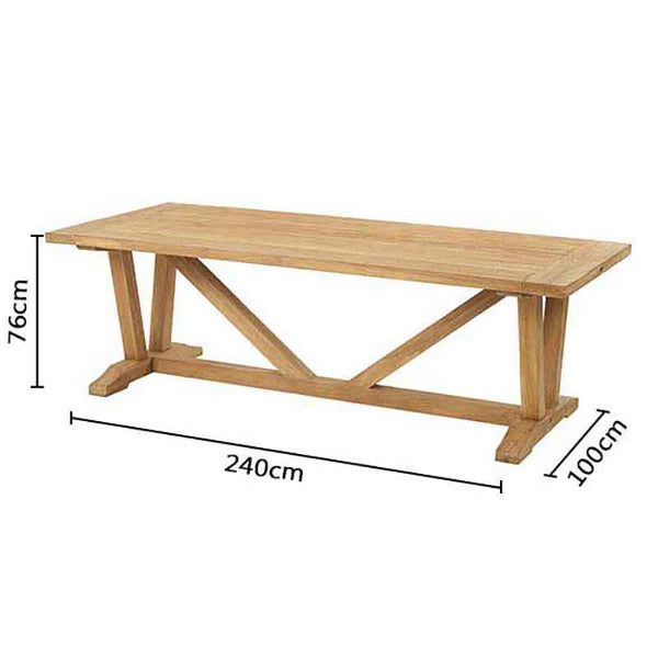 Bramblecrest Somerford 8 Seat Dining Set in Sandstone Rattan with Rectangular Kuta Teak Table image 9