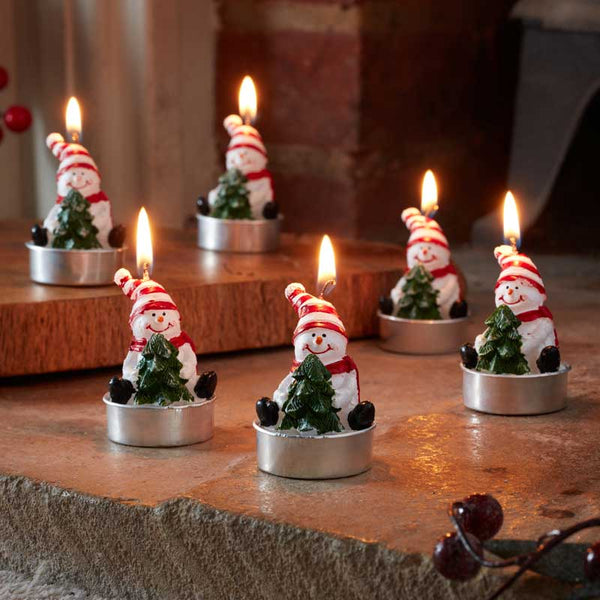 Three Kings Snowman Tealight Candles (Set of 6) image 0