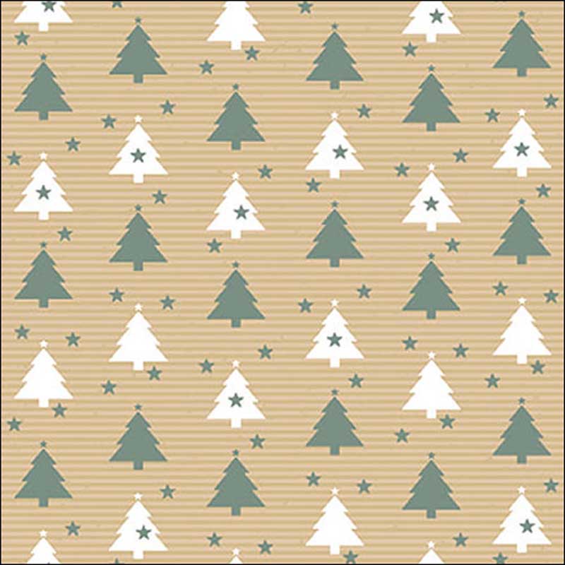 Ambiente Paper Napkins - Sage Trees & Stars (Pack of 20) image 0