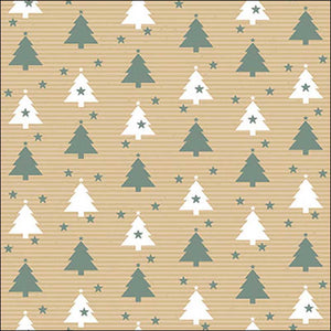 Ambiente Paper Napkins - Sage Trees & Stars (Pack of 20) image 0