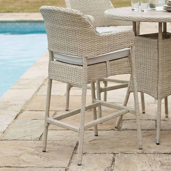 Bramblecrest Tetbury Round 4 Seat Garden Bar Set in Nutmeg Rattan image 4