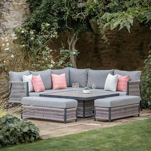 Bramblecrest Mauritius Lounge Set with Square Dual Height Table image 1