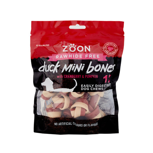 Zoon Rawhide Free 12 Duck, Cranberry & Pumpkin Mini Bone Dog Treats 240g image 0