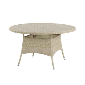Bramblecrest Tetbury 6 Seat Garden Dining Set in Nutmeg with Round Table, Parasol &amp; Base image 6