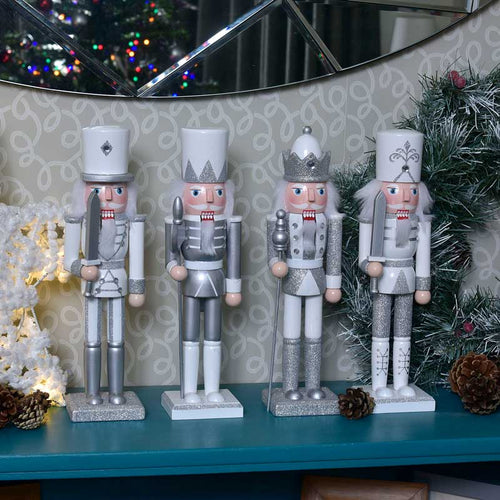 Three Kings Silver &amp; White Nutcracker (Assorted Designs) image 1