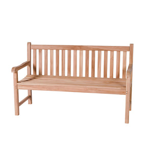 Bramblecrest Straight-Back Teak Garden Bench - Seats 2-3 image 4