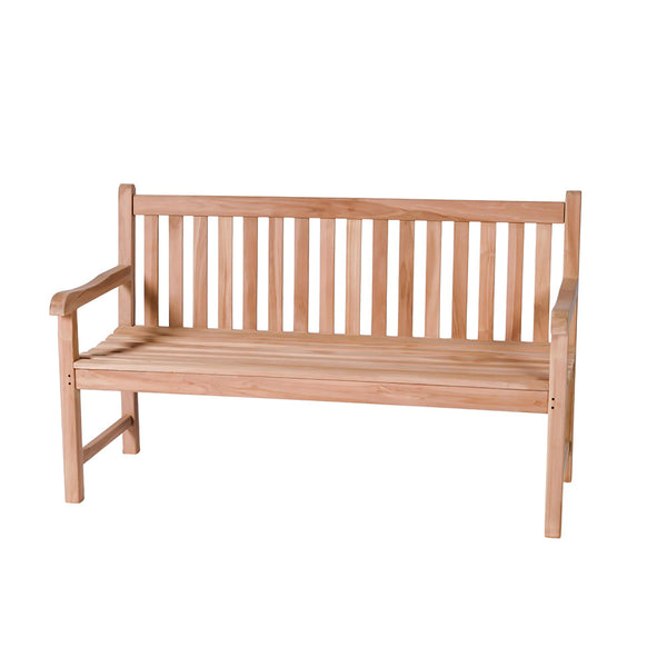 Bramblecrest Straight-Back Teak Garden Bench - Seats 2-3 image 4