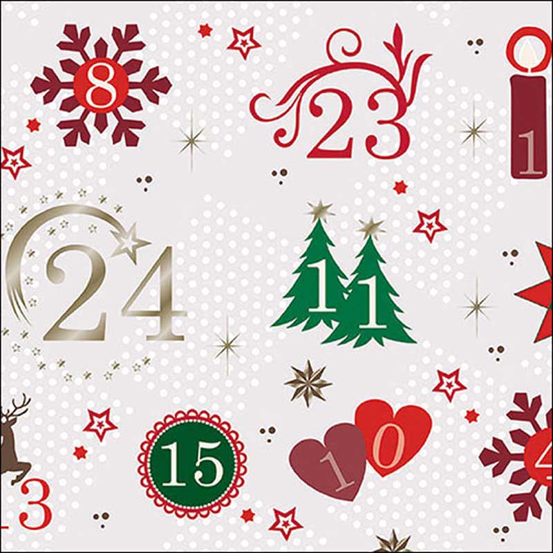 Ambiente Paper Napkins - Advent Calendar (Pack of 20) image 0