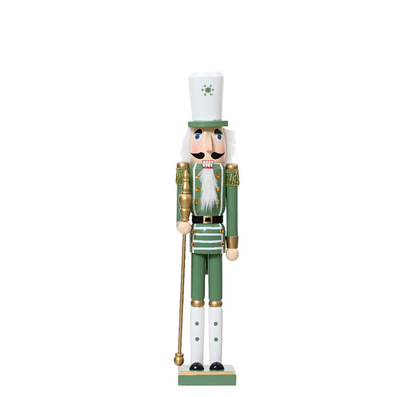 Decoris Green Pinewood Nutcracker image 0