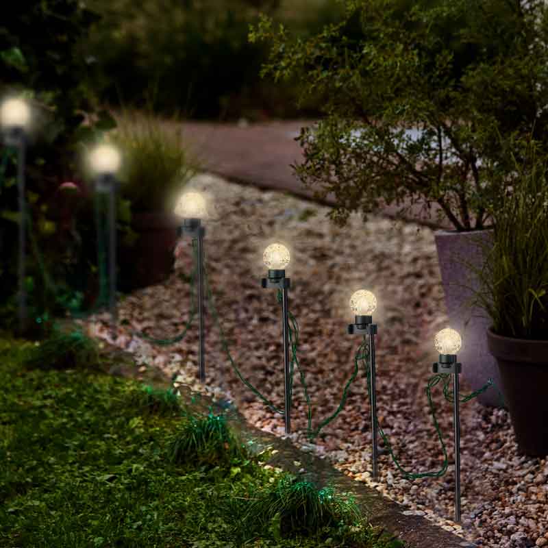 Lumineo LED Colour Switch Party Lights with Stakes - Multi / Warm White image 0