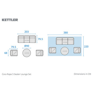 Kettler Cora 5-Seat Wooden Garden Lounge Set image 20