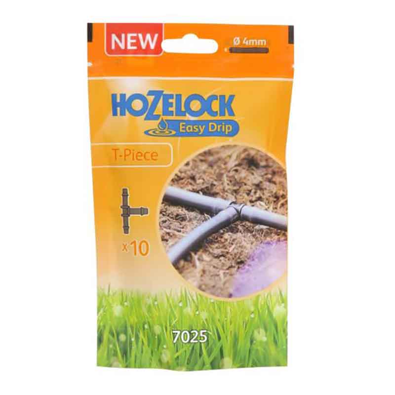 Hozelock Easy Drip 4mm T Pieces (Pack of 10) image 0