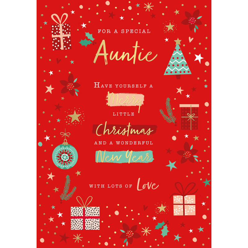 Words N Wishes Christmas Icons Auntie Christmas Card image 0