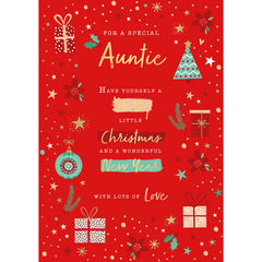 Words N Wishes Christmas Icons Auntie Christmas Card image 0