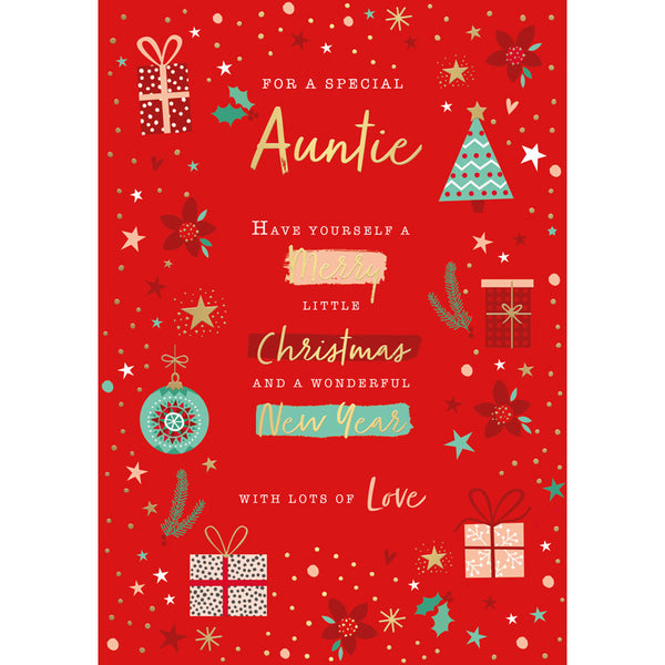 Words N Wishes Christmas Icons Auntie Christmas Card image 0