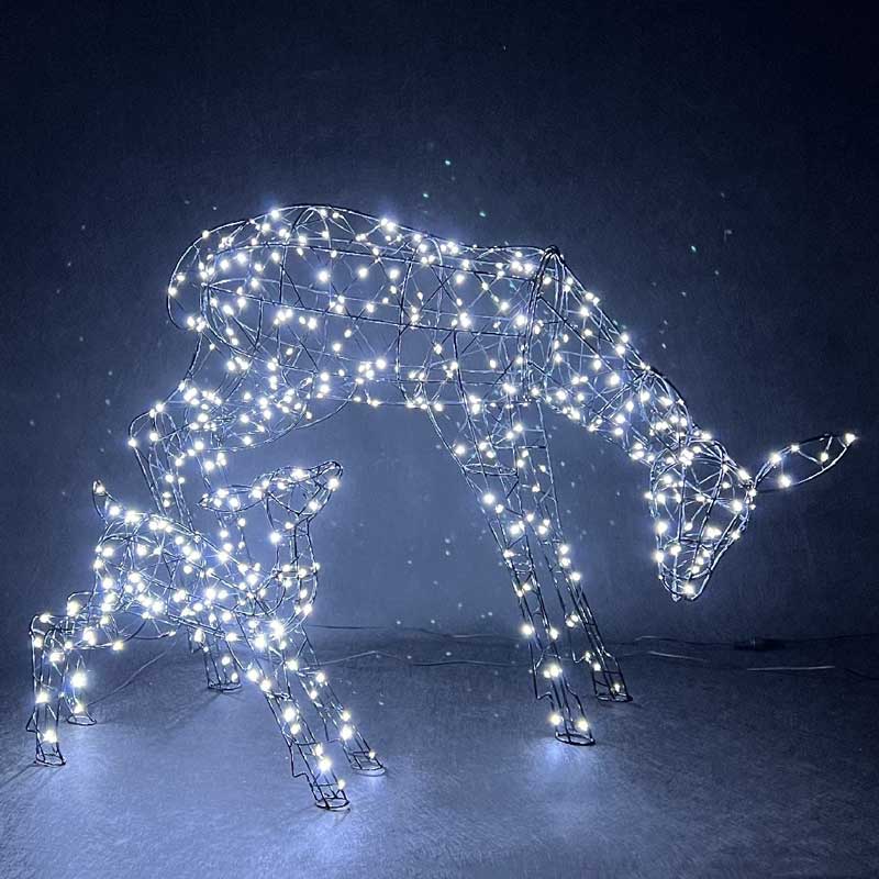 NOMA Black Frame Duo-Bulb Woburn Deer & Fawn image 0