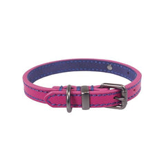 Joules Fuchsia Pink Leather Dog Collar image 0